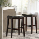 Elegant Saddle Stool With Curved Seat Comfort - Brown