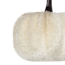 Velvety Pumpkin In Mesh Bag, Bag / 12, For Holiday Harvest Festival Fall Festival & Thanksgiving (Set of 4) - White