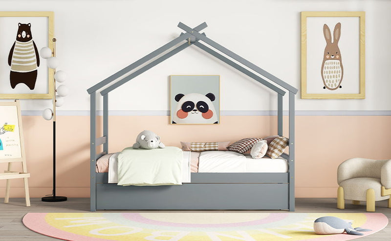 House-Shaped Bed With Trundle