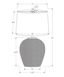 Lighting, Table Lamp, Rattan, Resin, Transitional - Beige