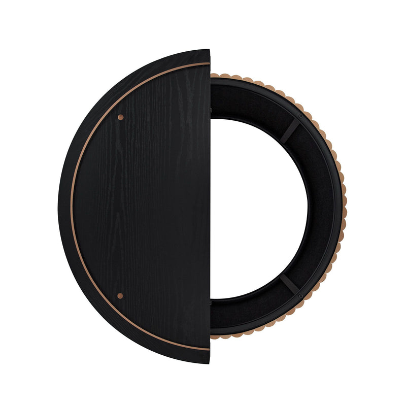 Coffee Table, Round Coffee Table, Modern Side Tables Accent End Table For Living Room, Apartment - Black