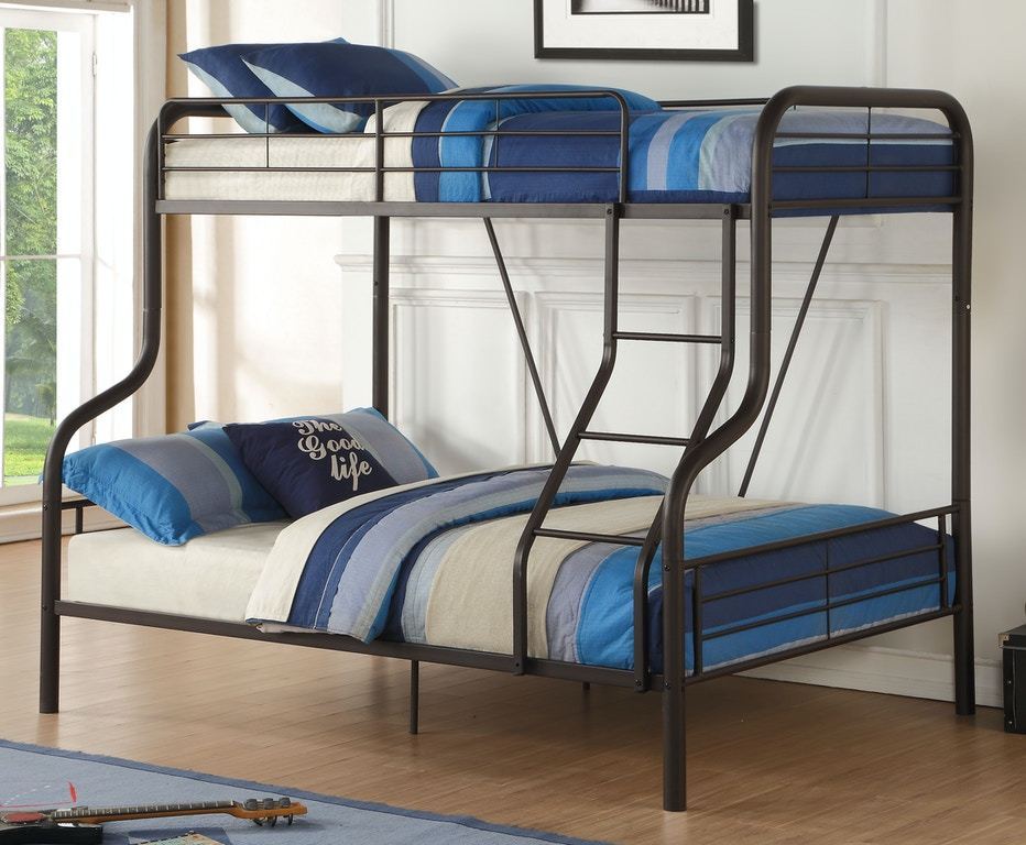ACME Cairo Bunk Bed (Twin/Full) in Sandy Black 37610 - Atlantic Fine Furniture Melbourne FL