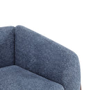 Contemporary Boucle Sherpa Sofa With Birch Wood Legs