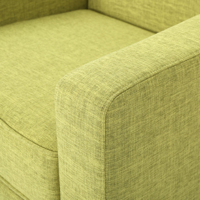 Nebulize - Upholstered Fabric Club Chair With Button Tufted And Square Off Arm And Back