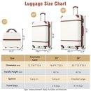 Hardshell Luggage Sets 3 Pieces 20" / 28" Luggages And Cosmetic Case Spinner Suitcase With Tsa Lock Lightweight