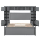 Bed With All In One Cabinet, Shelf And Sockets
