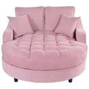 Modern Chaise Lounge Upholstered Sofa Couch With Tufted Seat And Detachable Pillows For Living Room