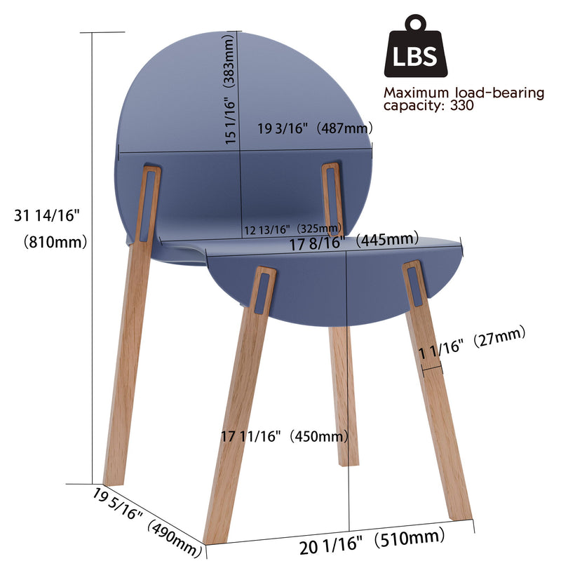 4 Piece Set Of Single Chairs With A Design Combining Modern And Traditional Elements