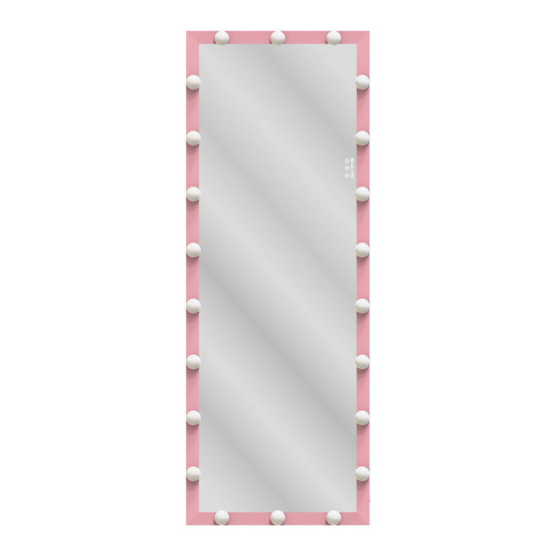 Full Length Mirror With Lights Full Body Vanity Mirror With 3 Color Modes Lighted Standing Floor Mirror For Dressing Room Bedroom Wall Mounted Touch Control