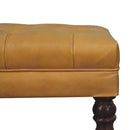 Buffalo - Leather Ottoman With Castor Legs