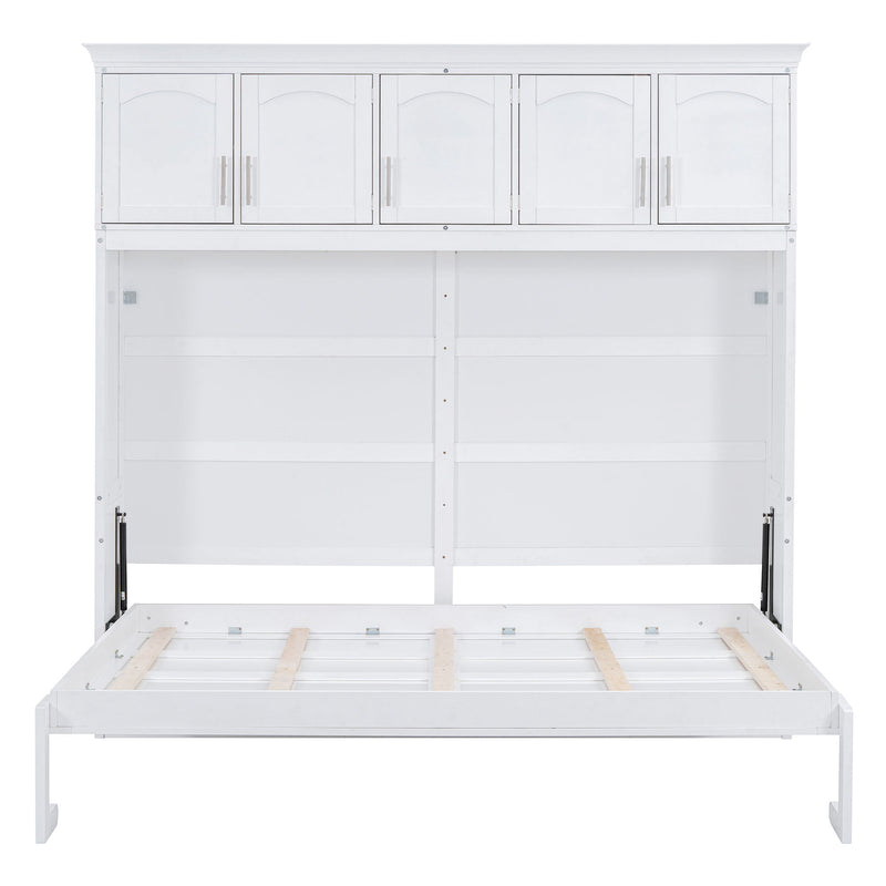 Murphy Modern Bed With Top Cabinets For Space Saving And Comfort