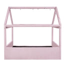 Upholstered House Style Daybed With LED Light Strips