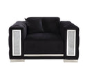 Trislar - Chair With Pillow (Same Lv01399) - Black Velvet