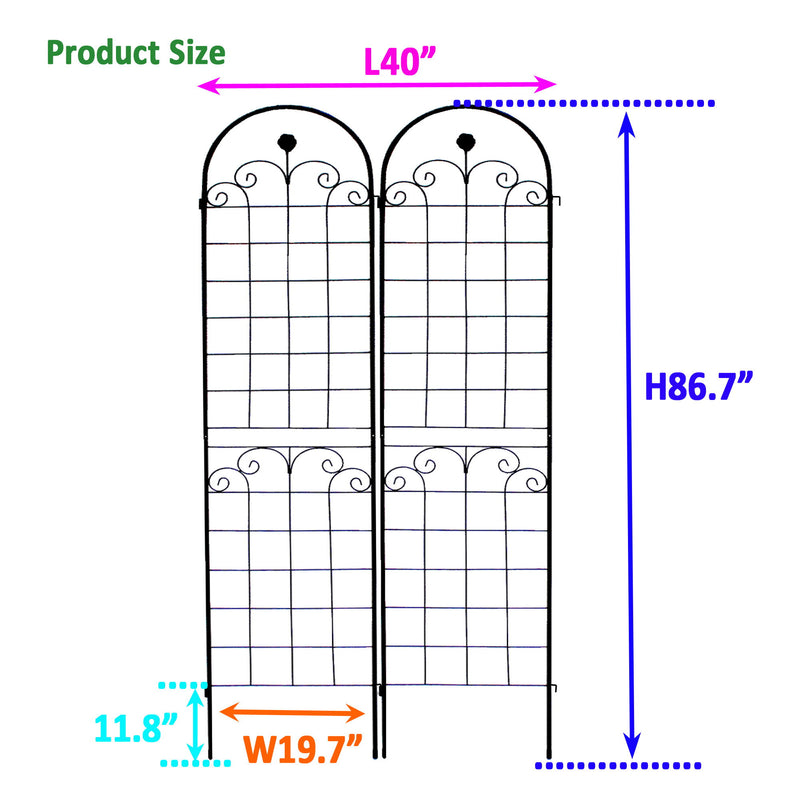 Metal Garden Trellis For Climbing Plants Outdoor Rustproof Plant Support Rose Trellis Netting Trellis