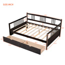 Full Size Daybed Wood Bed with Two Drawers,Espresso(OLD  SKU:LP000058AAP)