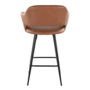 Margarite - Contemporary Fixed Height Counter Stool With Square Footrest (Set of 2)