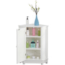 Bathroom Cabinet Triangle Corner Storage Cabinet With Adjustable Shelf Modern Style