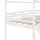 Twin Loft Bed with Slide, House Bed with Slide,White(OLD SKU :WF286245AAK)