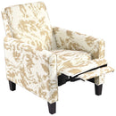Push Back Upholstered Recliner Armchair