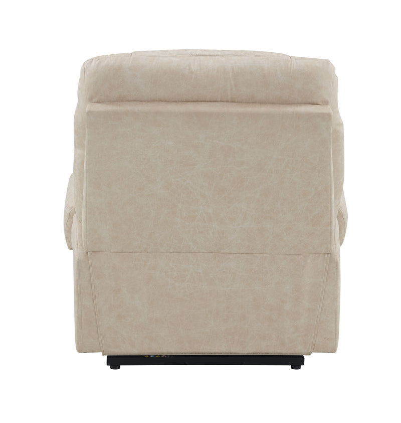 Nairi - Leather Aire Power Motion Recliner With Lift Heating Massage Function - Ivory