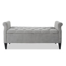 Jacqueline - Tufted Roll Arm Storage Bench