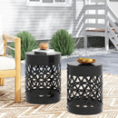 Delight - Powder Coated Iron End Table (Set of 2)