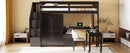 Loft Bed With Stairs, Bookshelf, Drawers, Desk & Wardrobe, Space Saving Multifunctional Furniture
