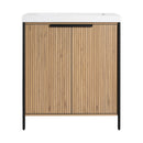 Modern Freestanding Bathroom Vanity With Resin Sink & Soft Close Cabinet Doors