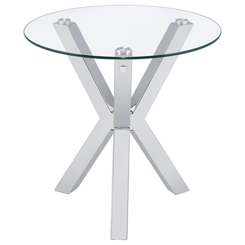 Kenzie - Round Tempered Glass Top Table