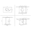 Iris - Dining Table - Gray