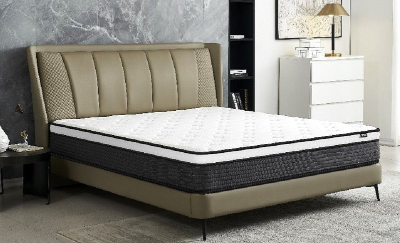 10" Twin Hybrid Mattress A Box, Pillow Top Bed Cushion With Breathable And Hypoallergenic Design, Medium Firm For Lumbar Support - White / Gray