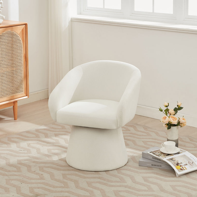 Modern Swivel Accent Chair With Ergonomic Barrel Design