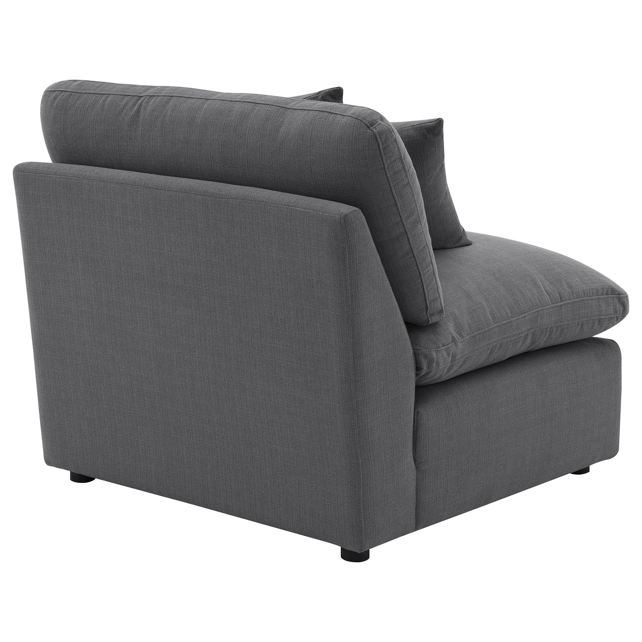 Hobson Upholstered Armless Chair Charcoal - Atlantic Fine Furniture Melbourne FL