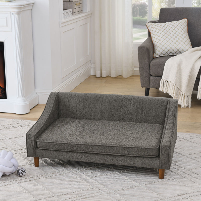 Modern Durable Elevated Dog Sofa Bed With Irregular Armrest Design