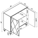 Astilbe - 2-Door Mirrored Accent Cabinet - Silver And Champagne