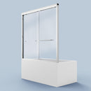 Semi-Frameless Double Sliding Shower Door, Bypass Shower Door, 1 / 4" (6Mm) Thick SGCC Tempered Glass Door