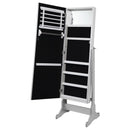 Moore - Cheval Mirror With Jewelry Storage - Silver