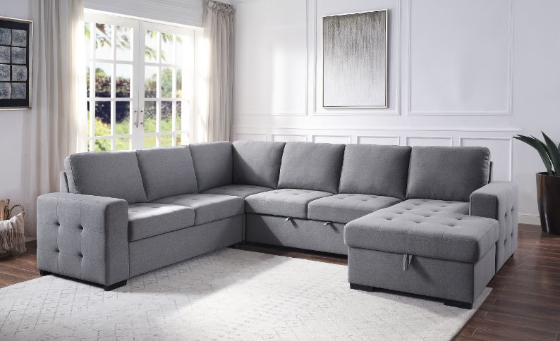 Nardo - Sectional Sofa - Gray Fabric