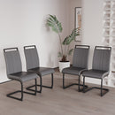 Modern Dining Chairs With High Back Upholstered Design Metal Legs