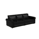 Pull Out Sofa Bed 3 In 1 Velvet Convertible Sleeper Sofa With Nailhead Trim & Rolled Arm, Multi Functional