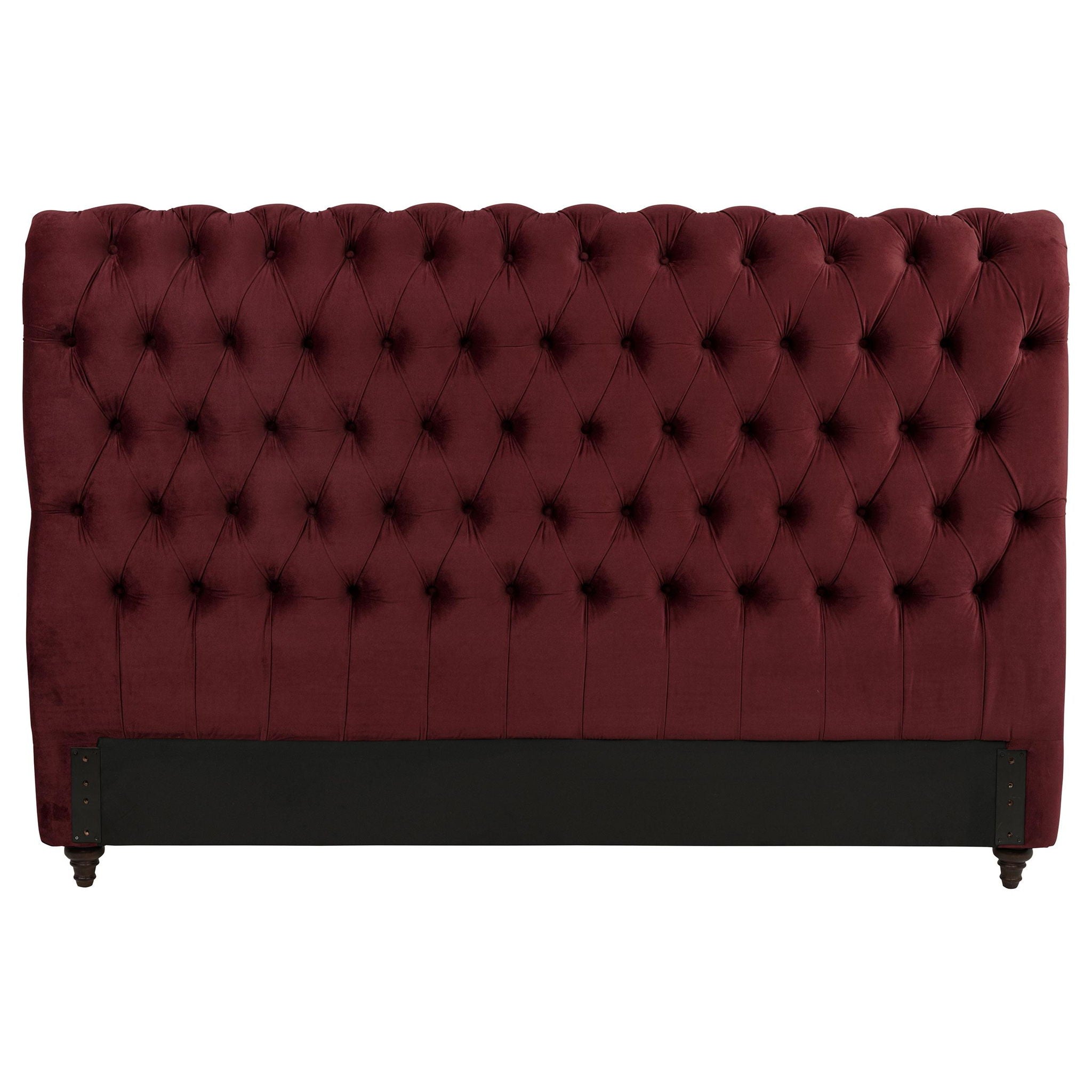 Devon 57-inch Upholstered Eastern King Headboard Wine Red
