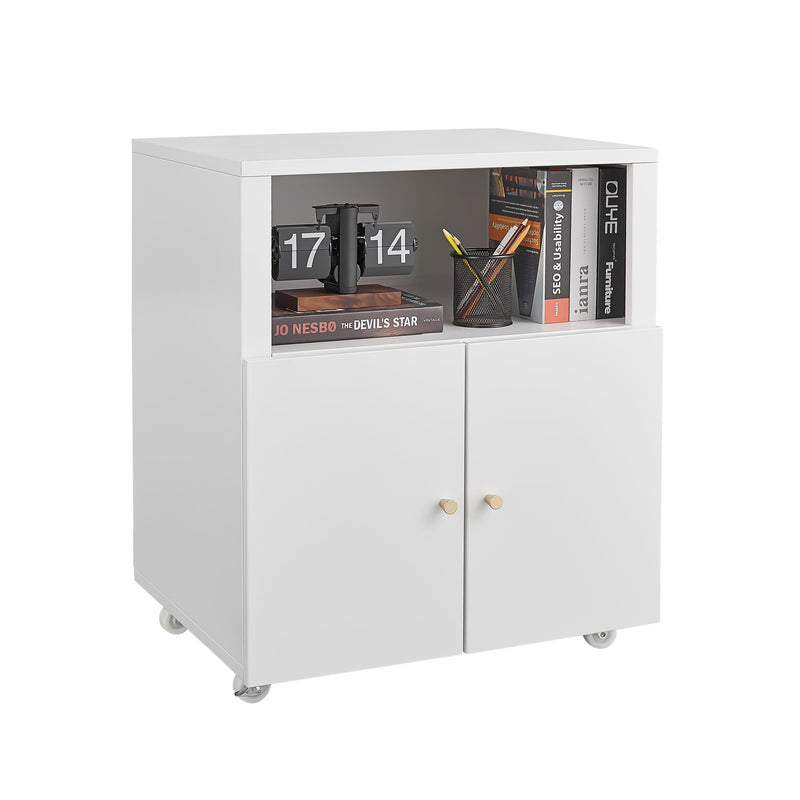 Home Office Printer Stand With Wheels And File Cabinet