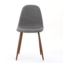 Modern Minimalist Fabric Dining Chair With Iron Legs
