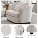 Mariko - Chair With Pillow - Beige Linen