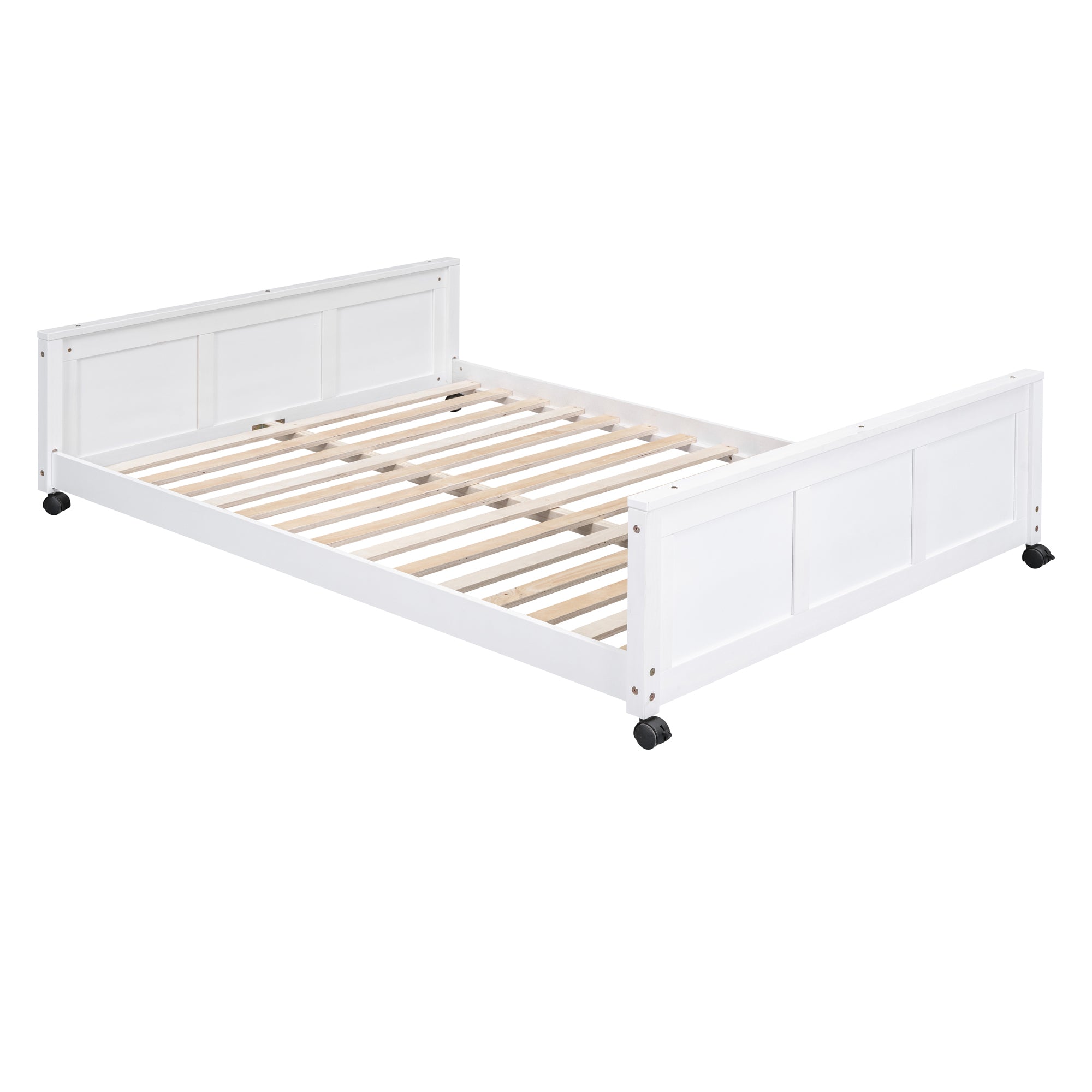 Full Over Full Bunk Bed with Desk, White - Atlantic Fine Furniture Melbourne FL