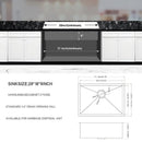 Undermount Stainless Steel Kitchen Sink, Deep Single Bowl Basin