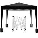 10'X10' Folding Canopy With 4 Removable Sidewalls Outdoor Event Shelter UPF 50+ Gazebo Portable Tents For Parties Beach Camping Wedding Ez Pop Up Canopy 4 Pieces Weight Bag + Carry Bag