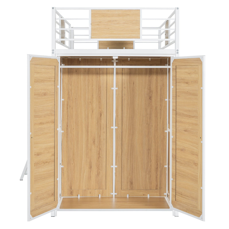 Loft Bed With L Shape Desk And Wardrobe