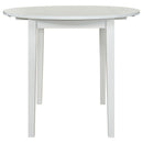 Bucknell - 3 Piece Round Drop Leaf Dining Table Set - White