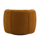 Serenizia - Upholstered Velvet Swivel Chair With Channel Tufted